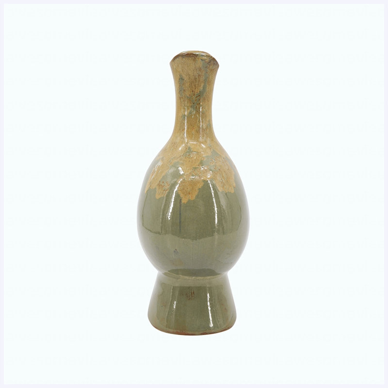 Vase en céramique émaillée réactive 5,5 "x 4,5" x 10,8 "