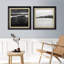 Grunge classique rétro - ensemble de 2 peintures sur toile encadrées-86450289
