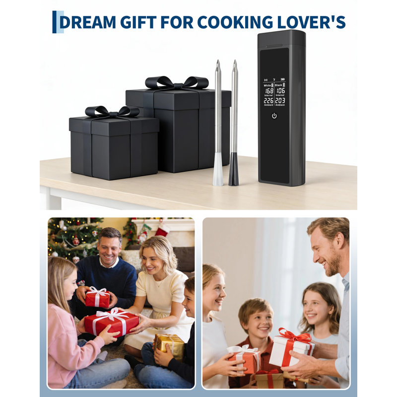 Thermomètre à viande sans fil Bluetooth 2PCS