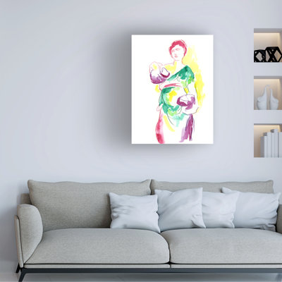 Art mural sur toile tendue - "Neoclassical II" de June Erica Vess pour décoration de salon, de chambre à coucher ou de bureau - 24 x 32