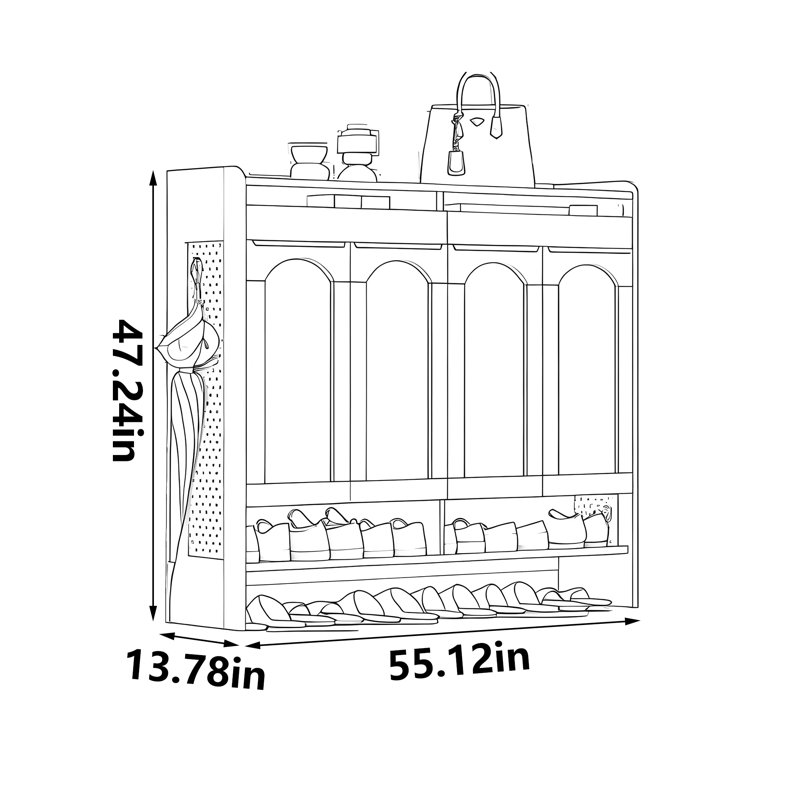 Armoire à chaussures de style nordique