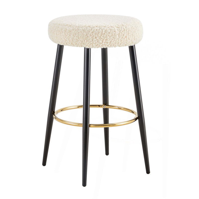 Ensemble de 2 tabourets de bar, tabourets de chaise de salle à manger rembourrés, repose-pieds pour îlot de cuisine et bar