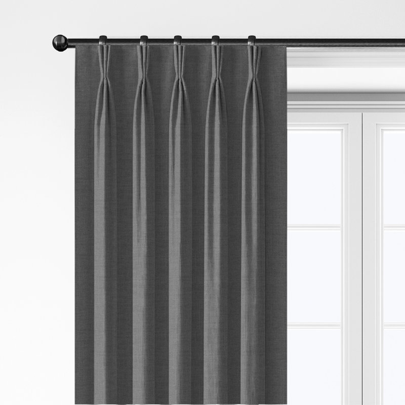 Ensemble de 2 rideaux Langley Graphite, 40 x 72