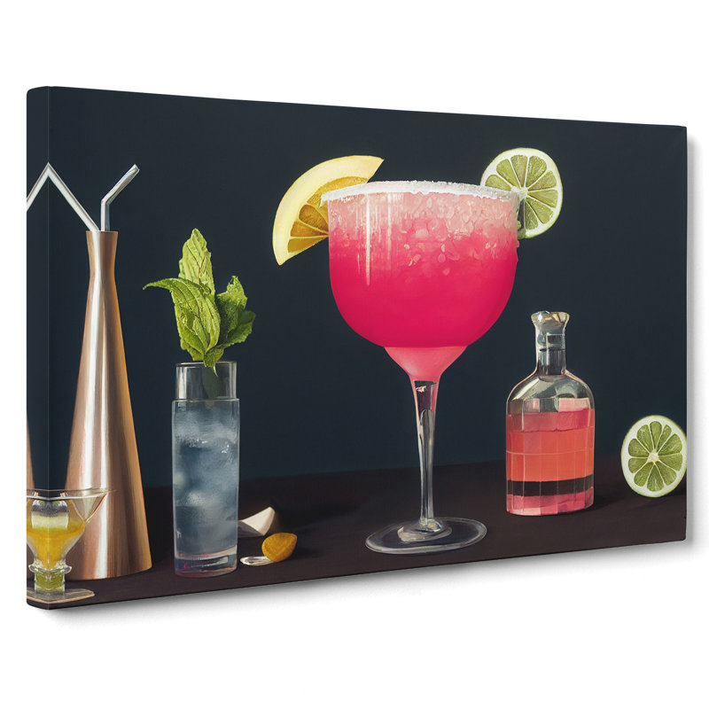 Modern Cocktail Art Vol.3 - Wrapped Canvas, 35cm H x 50cm W x 3cm D