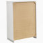 Ensemble de chambre avec grand lit 5 pièces blanc brillant