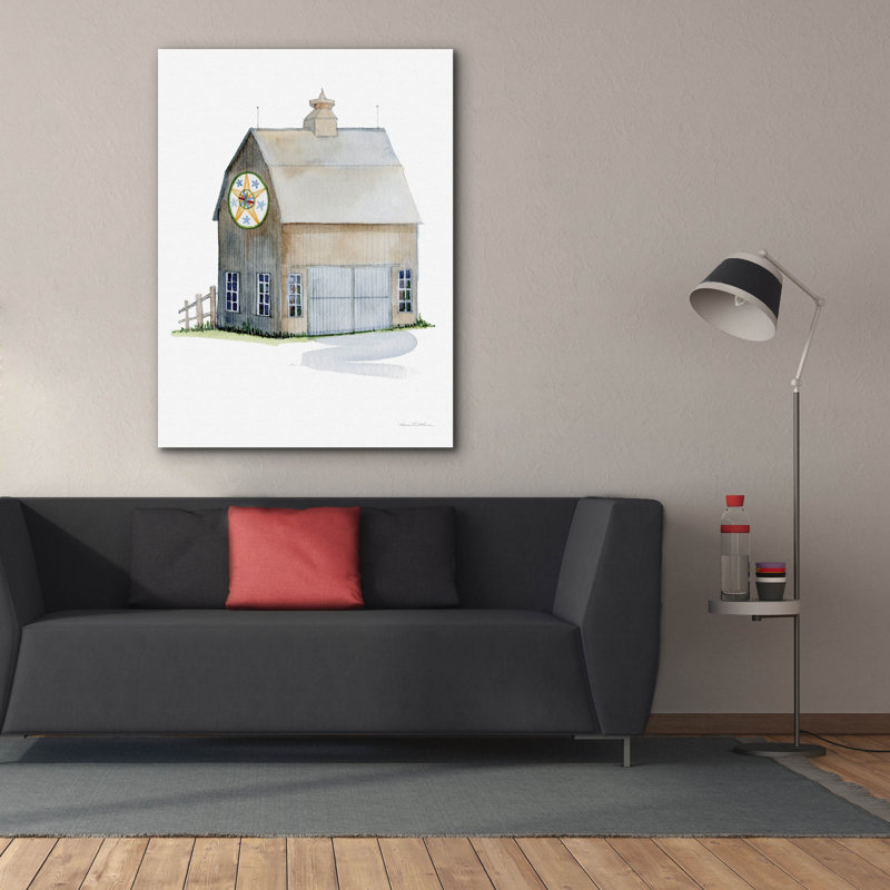 "Grange", "Life On The Farm Barn Element 4" par Kathleen Parr, art mural sur toile, 40 po x 54 po
