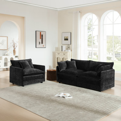 Ensemble de salon, canapé en chenille, pour le salon
