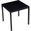 Ensemble de salle à manger 5 pièces pour patio - table carrée noire avec 4 chaises empilables en plastique bleu, résistant aux intempéries, facile à nettoyer, mobilier d'extérieur pour le jardin, le balcon ou le café (noir et bleu)-60965269-60965273