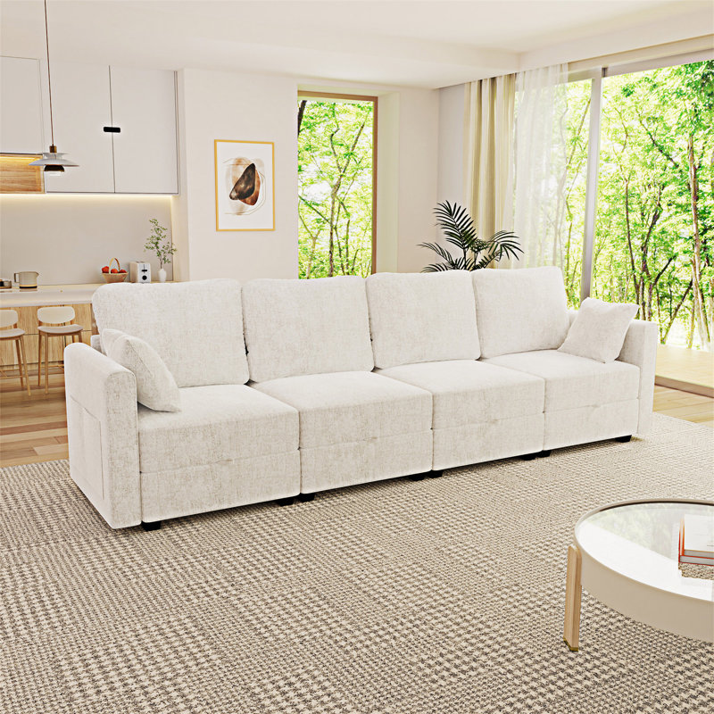 Ensemble de canapé modulaire modulaire convertible avec rangement
