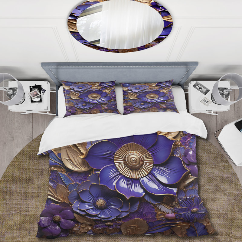 Ensemble de housse de couette à motif floral 2 Rajasthan Royal, Housse de couette pour grand lit