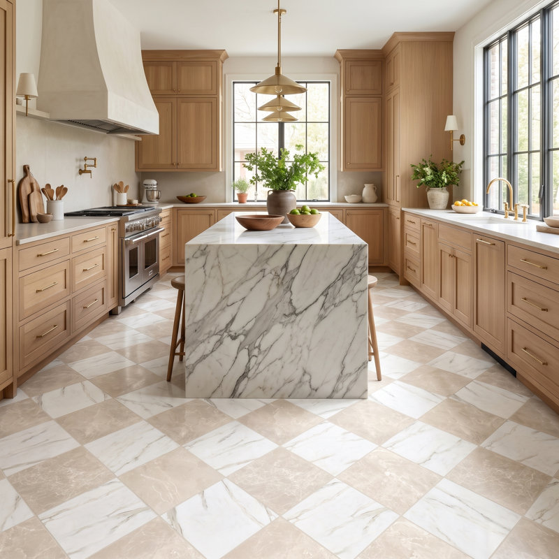 Carrelage pour mur et plancher Ravenna, Blanc / beige