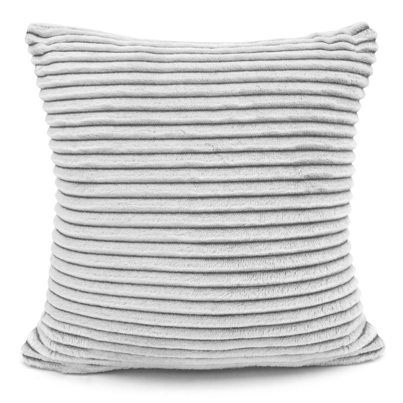 Vanwyk Soft Snug Deluxe Printed Cord Cushion, 43cm x 43cm, Charcoal