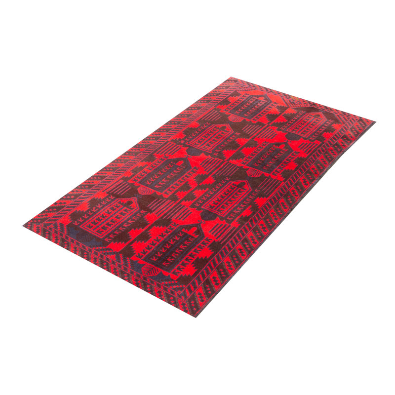 Tapis rouge Teimani 3 pi 5 po x 6 pi 3 po