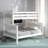 Treva Solid Wood Standard Bunk Beds Twin over Full, 4 Step Ladder, White-1261787546-1234733285