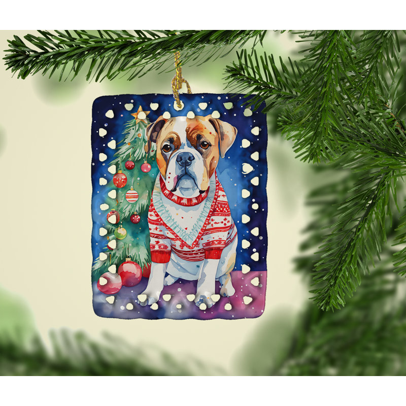 Ornement de Noël en porcelaine Boxer, Boxer 3395