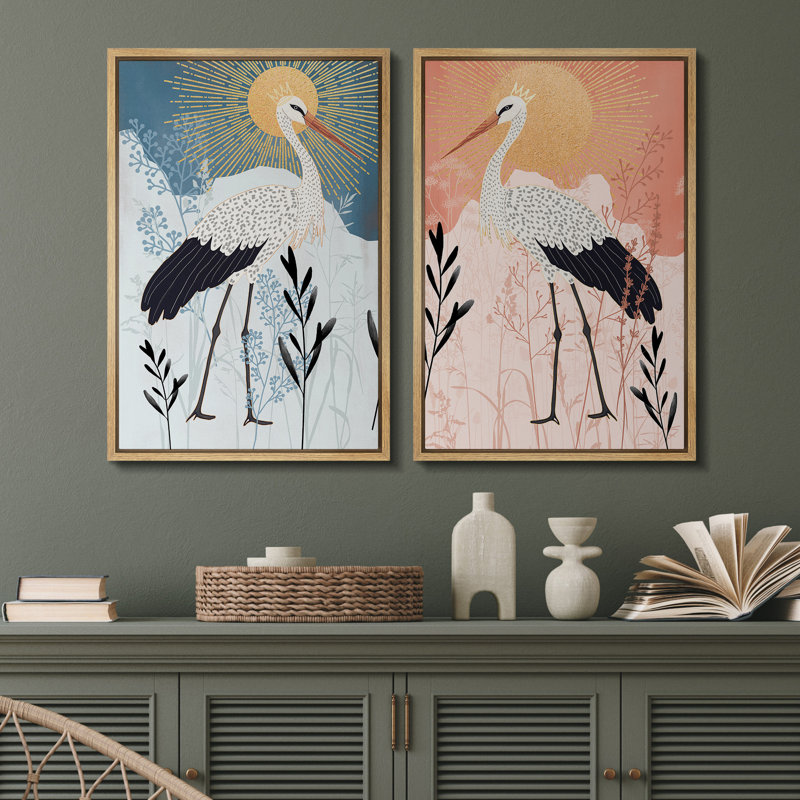 Ensemble de toiles murales Golden Golden, Naturel, Impression encadrée flottante sans passe-partout, H 24 po x l 32 po