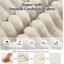 Causeuse à compression 69,29 po avec accoudoirs, modulaire rembourré en flanelle 2 places avec 3 coussins, canapé «Boneless» dans une boîte pour le salon petits espaces noir / gris / bleu / vert / beige / brun-2028112316-2014725983-2019045951