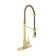Spring Pull Down Sprayer Kitchen Faucet with Dual-Function Spray Head and Deck Plate