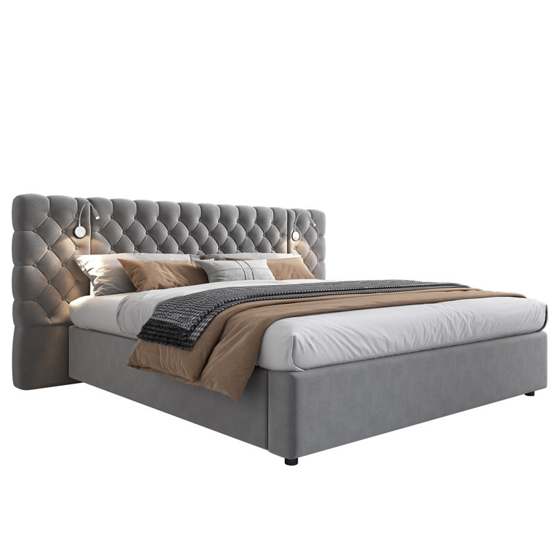 Upholstered Ottoman Storage Bed, King (5')