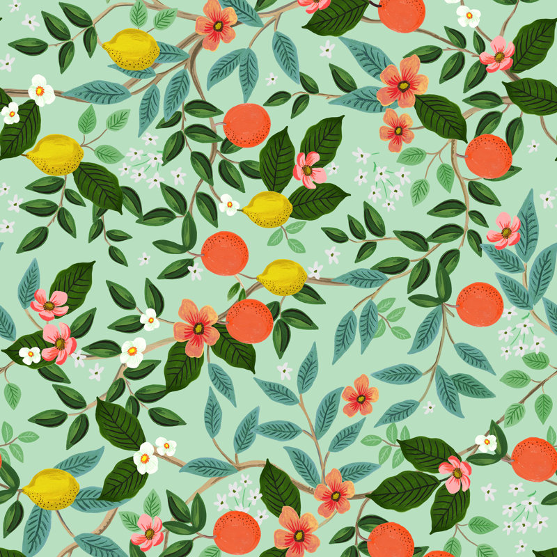 Elly Headboard, Twin, Rpc Citrus Grove Mint Linen