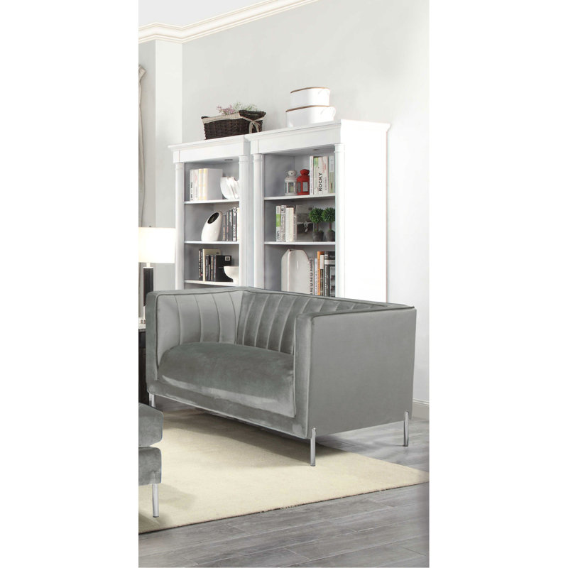 Causeuse à accoudoirs large 61 "Eliot, Gris
