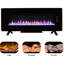 20.41 Inch High Electric Fireplace - 5000 /H Heat, Multi Colour Flame, Timer Function, /Ul , Vent 48 Curved Front Wall Mounted With Remote Flame & , 1400W /H, 11 Temp Settings,/Ul