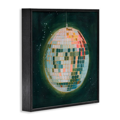 Disco Ball in Space, estampe numérique encadrée par Grace Popp