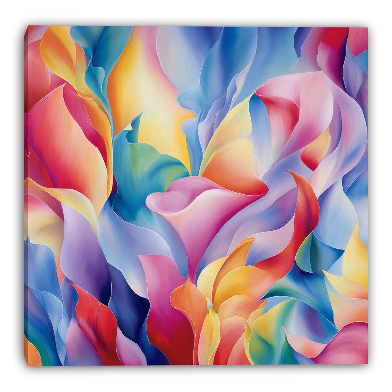 Art mural sur toile Prismatic Petal Abstract I, L 12 po x H 12 po x P 1 po