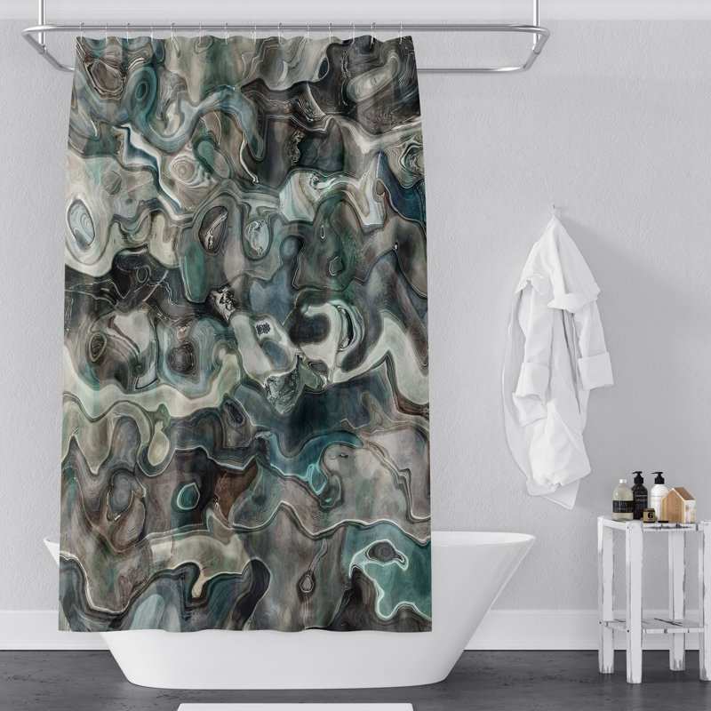 Rideau de douche simple abstrait, H 72 po x l 70 po