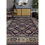 Tapis aubergine et doré de grande qualité noué à la main Sultanabad