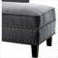 Chaise d'appoint en tissu moelleux gris ardoise avec garniture cloutée, avec coussin, pour adultes, meubles de salon-743123986
