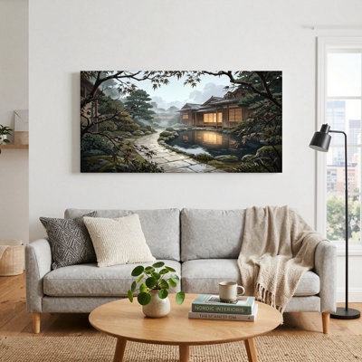 Jardin japonais, art mural sur toile, ensemble de 1