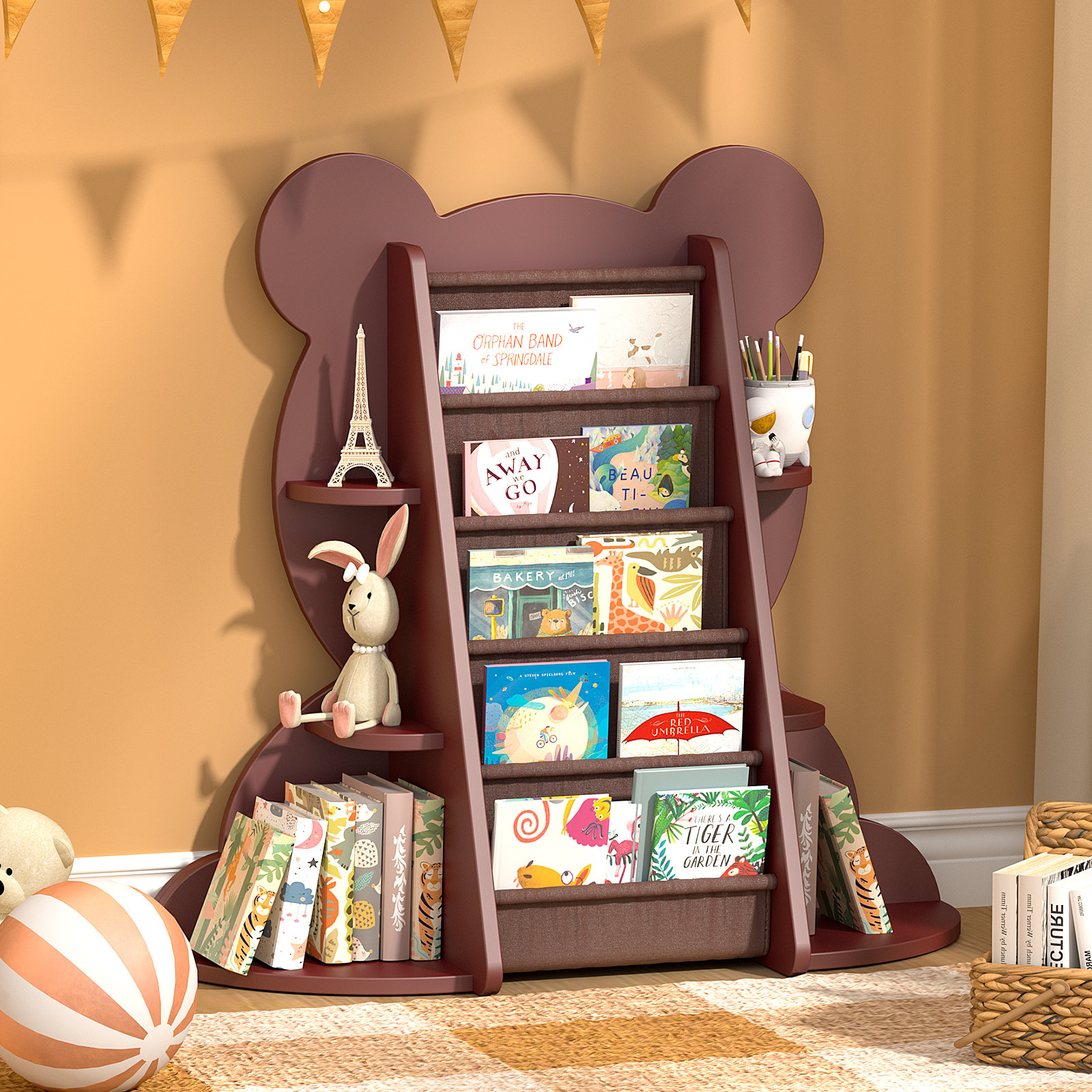 Bookcase Toy Rack For Kids Book Display Kids Bookshelf With
