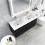 Meuble-lavabo mural double avec plateau en marbre de culture 48 po Viarra-97926300