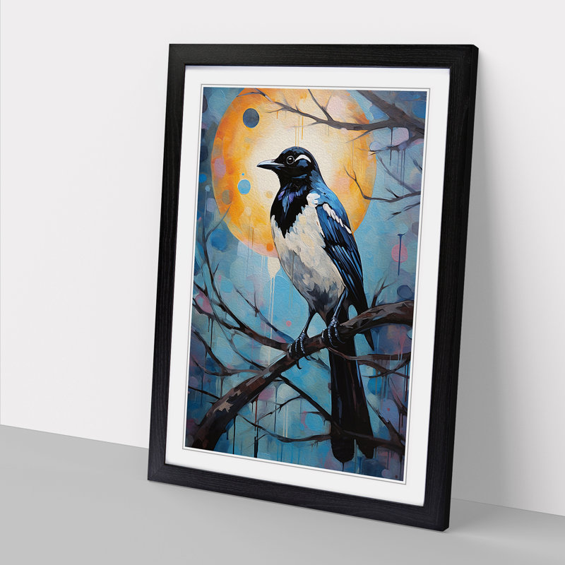 XYZ-FRM-V1223-4437 Magpie Modern 1 Piece Single Picture Frame Wall Art, 34cm H x 25cm W x 2cm D, Black