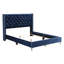 Élégant grand lit tapissier bleu marine-568861748-568861751