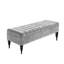 Sierra Striped Ottoman Storage Bench - Upholstered Plush Velvet Shoes Bench with Turned Wooden Legs-423831328-423831330-414291413