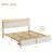 Platform Bed Frame With LED Lights, Charging Station, Storage Headboard, 2 Storage Drawers-582246917