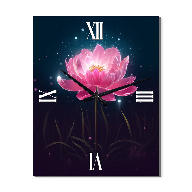 Jahni - Horloge murale floral surdimensionnée, H 32 po x l 24 po