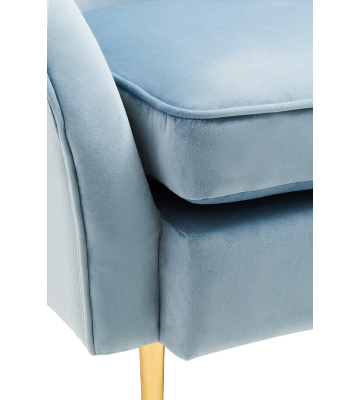 Velvet Armchair, Blue