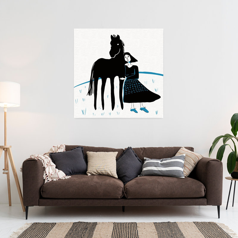 Art contemporain Art cheval contemporain, H 36 po x l 36 po
