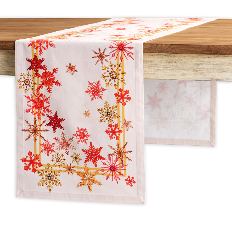 100% Cotton Christmas Table Runner, 108" x 14.5"