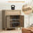Sideboard Buffet Storage Cabinet Set Of 2, Credenza Buffet Table, Boho Console Accent Cabinet With Doors And Drawer, Coffee Bar Cabinet For Kitchen Entryway Living Room, Natural