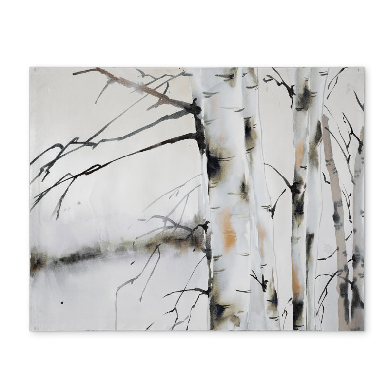 Winter Birches Minimalist Brown Polyester Placemat - Home Decor