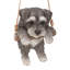 Décoration murale suspendue schnauzer chiot on a perchoir dog