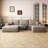 Sectional Sofa with Ottoman, 107" Modern Minimalist Plush Corduroy, No Assembly for Living Room | Camel | Foam