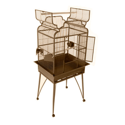 Mayton 65" Iron Victorian Top Floor Bird Cage with Wheels