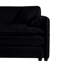 Chenille moderne 2, très grandes dimensions, noir pour un coin salon confortable, avec tissu respirant et rangement-534348585