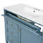 Meuble-lavabo de 36 po avec lavabo supérieur, meuble-lavabo moderne avec 2 tiroirs et tiroir escamotable, meuble-lavabo simple