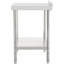 Table de préparation en acier inoxydable, 36 po x 24 po x 35 po, capacité de charge de 440 lb, table de travail en métal robuste avec dosseret et tablette inférieure réglable, poste de travail commercial pour restaurant de cuisine